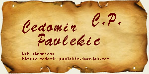 Čedomir Pavlekić vizit kartica